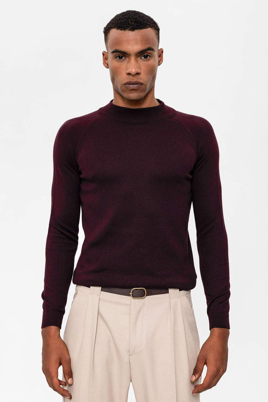 Men's Damson Half Turtleneckneck  Knitwear - Wessi