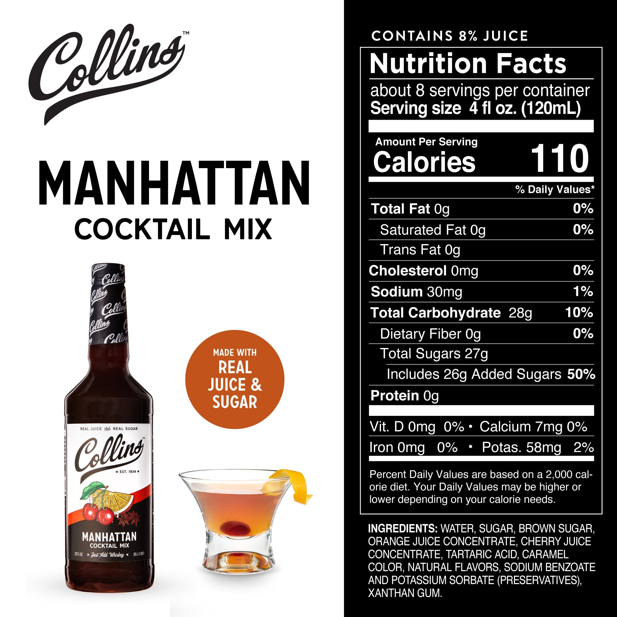 Manhattan Cocktail Mix 32 oz
