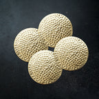 Hammered Brass Coasters Set of 4