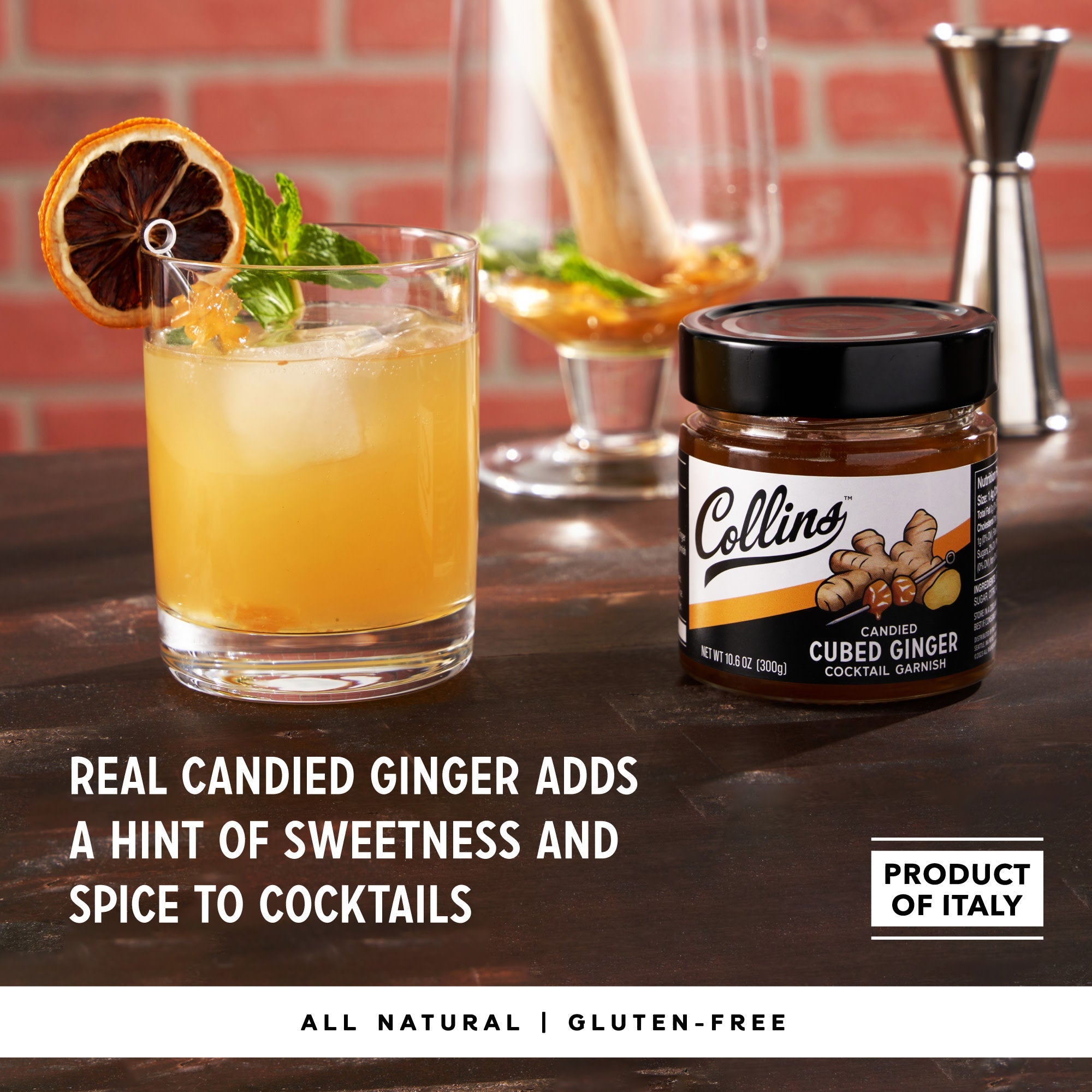 Candied Stem Ginger in Syrup 10.6 oz , Set of 6