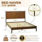 Haven Solid Wood Bed Frame