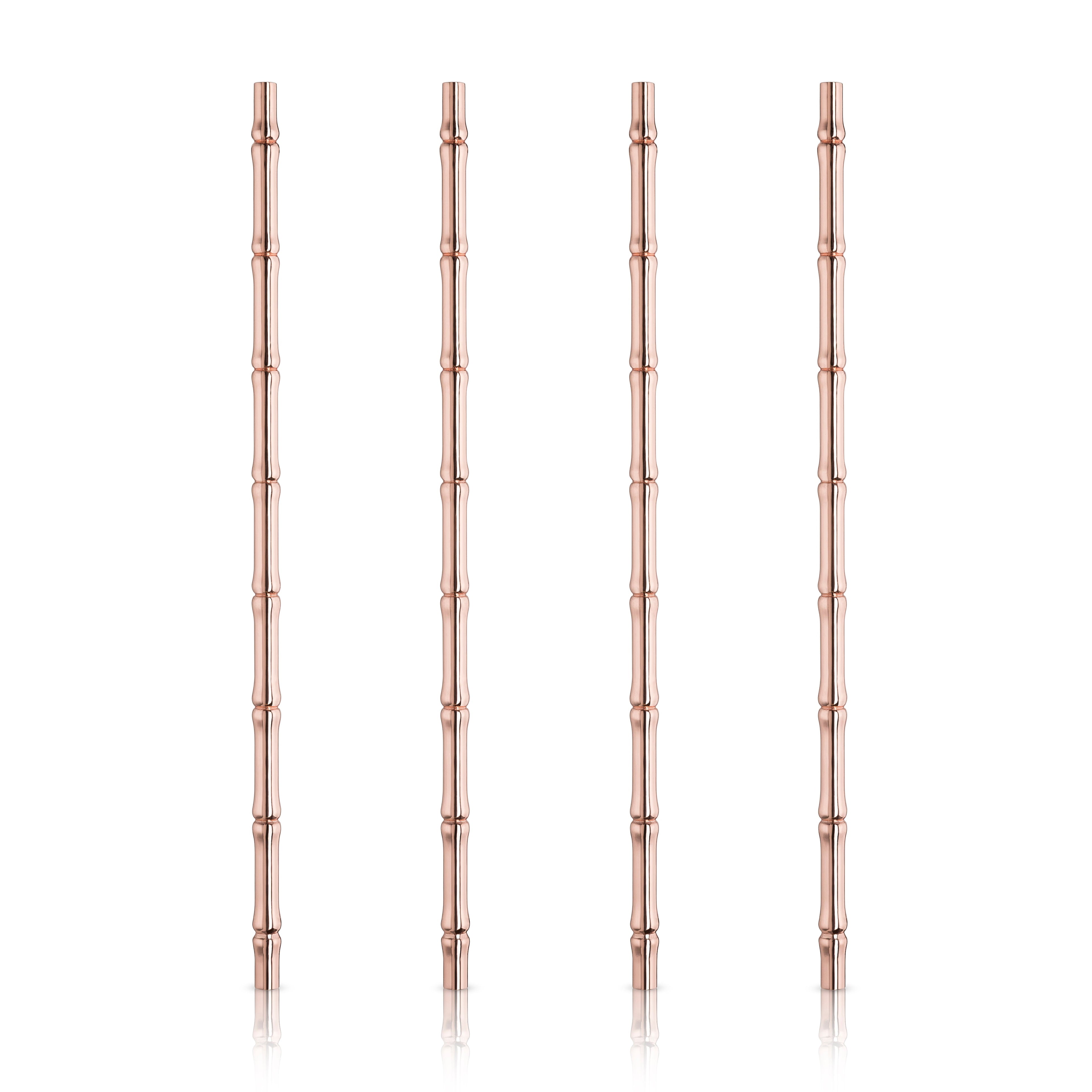 Pacific Bamboo Straws in Copper Set of 4