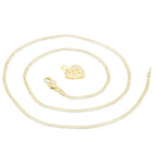Cubic Zirconia 14K Gold Filled Heart With Flowers Pendant Necklace Set